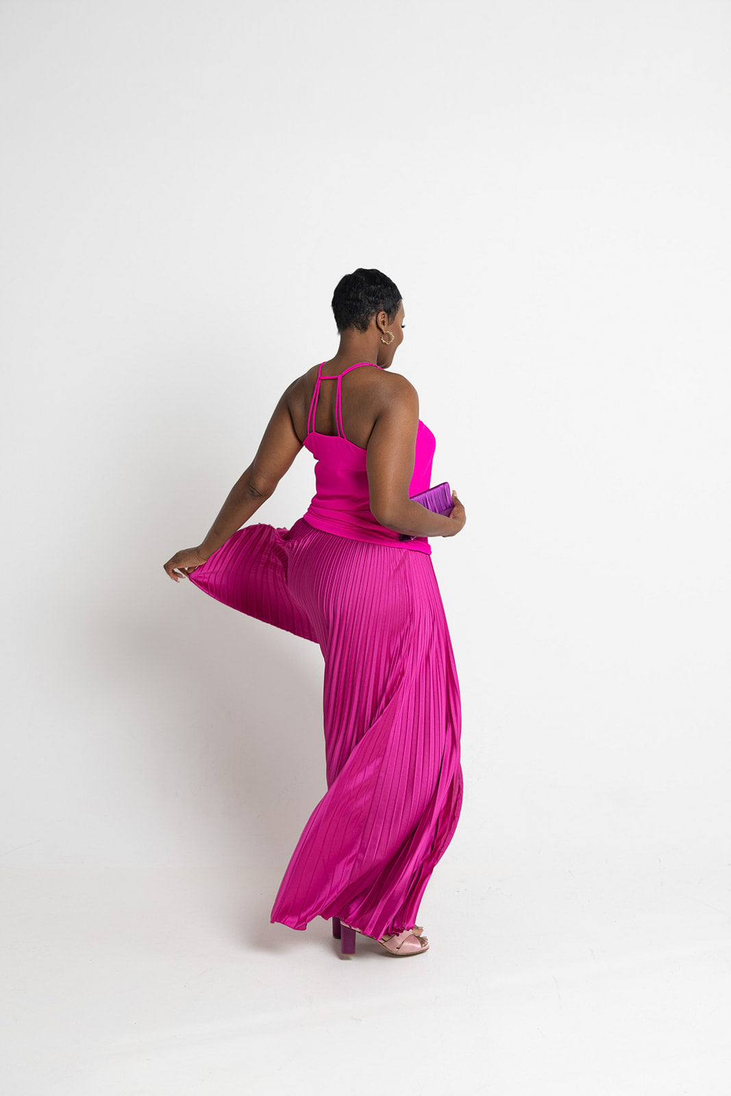 Pleated Maxi Skirt