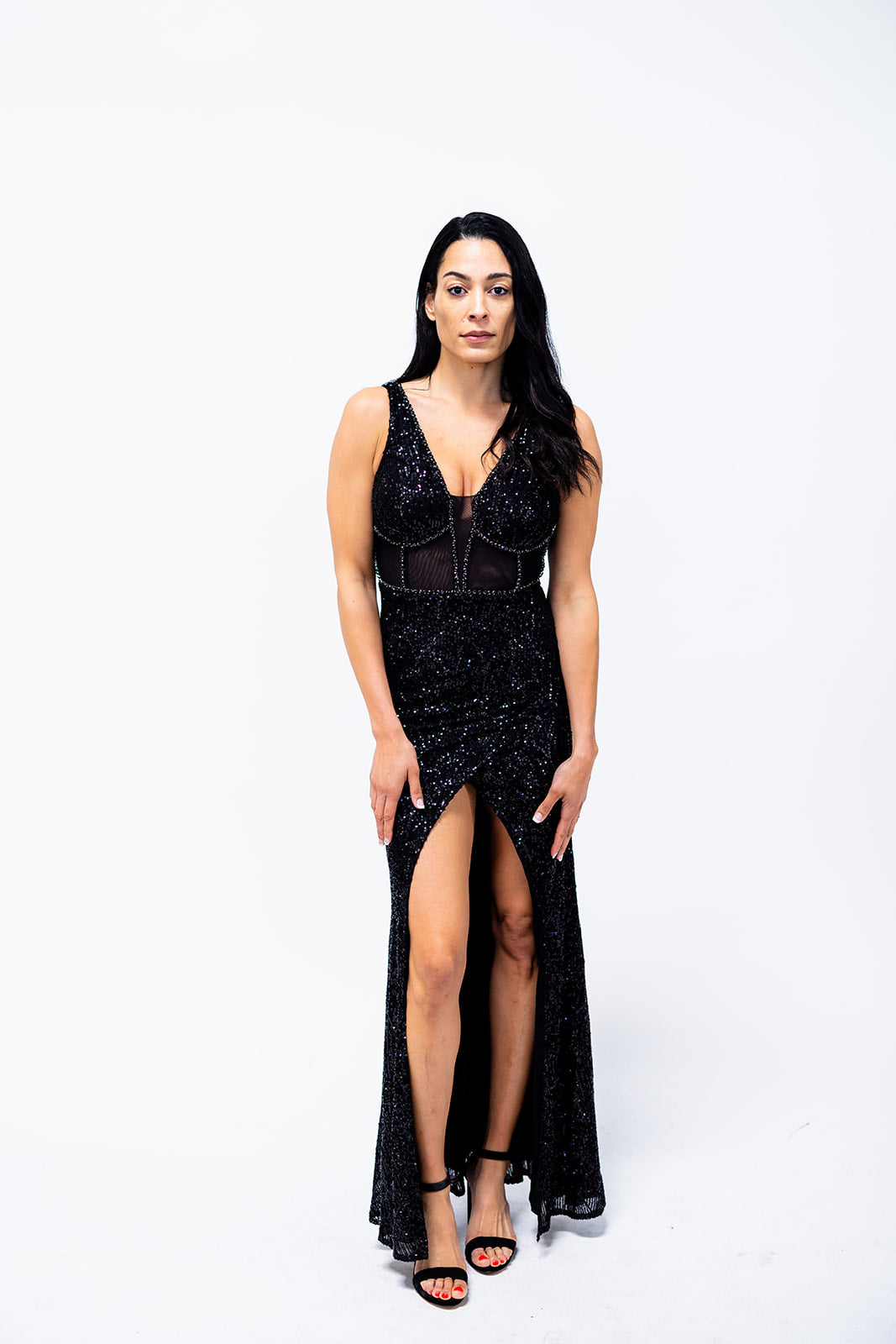 Faux Cut-Out Dinner Dress