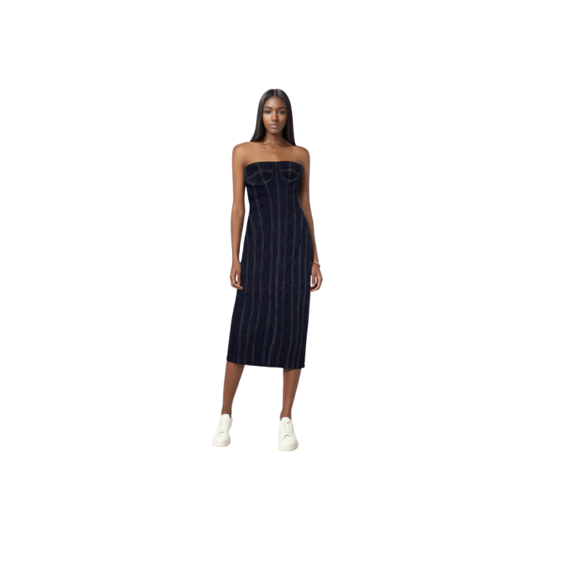 Bustier Denim Dress