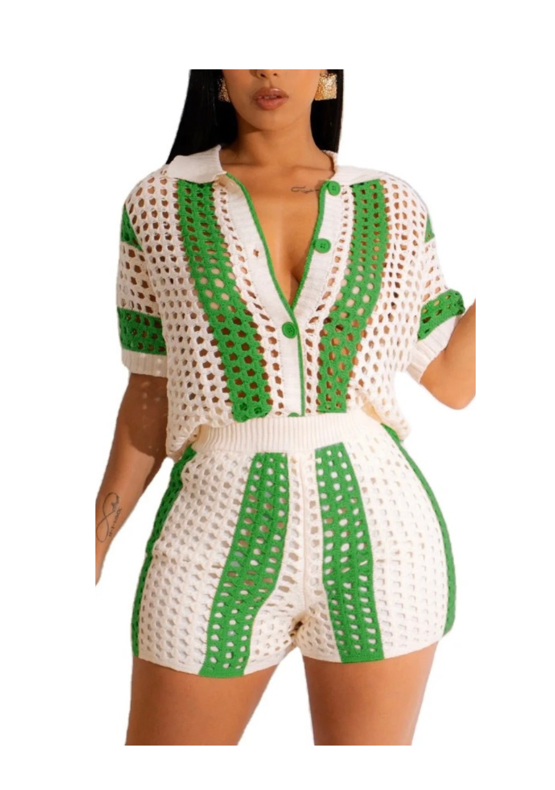 2 Piece Crotchet Short Set