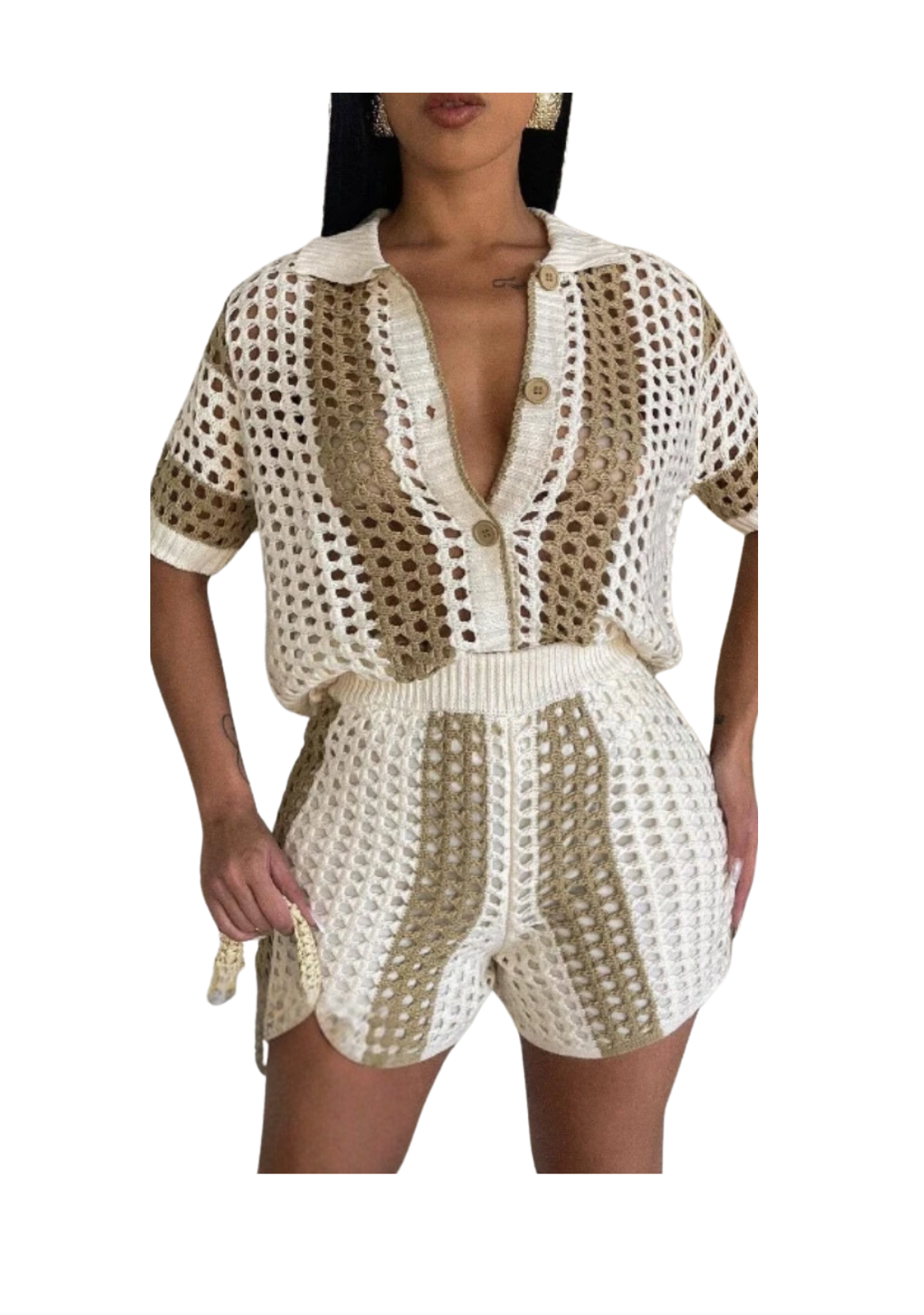2 Piece Crotchet Short Set