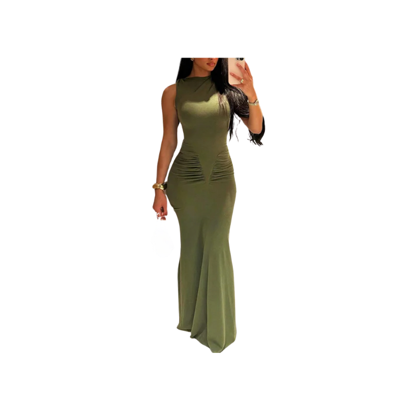 Gathered Bodycon Mermaid Dress