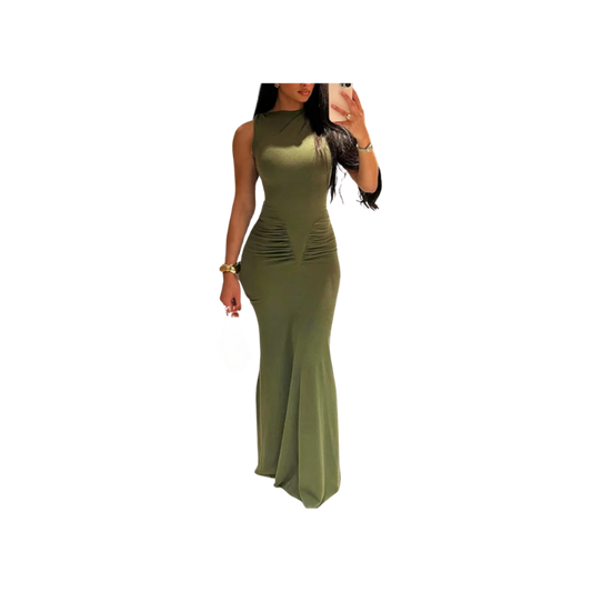 Gathered Bodycon Mermaid Dress