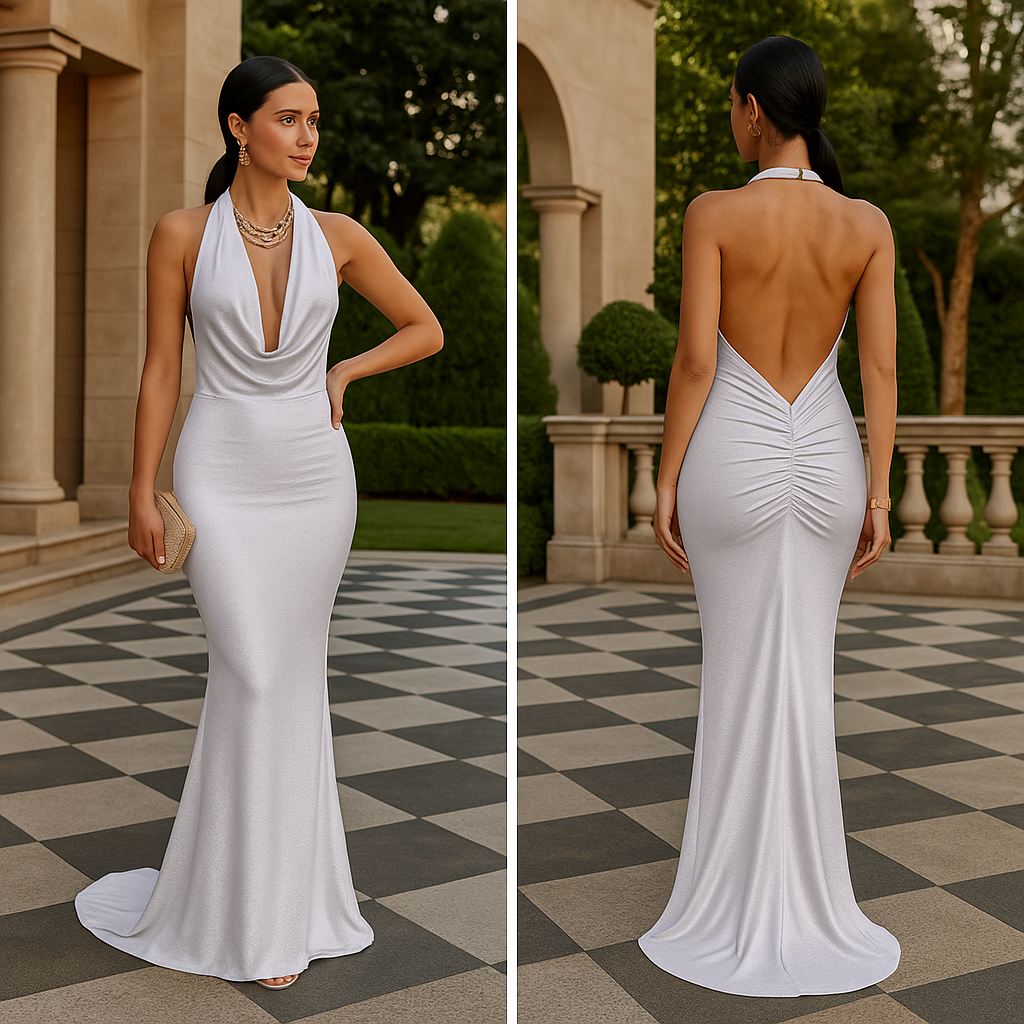 Back Drape Dress