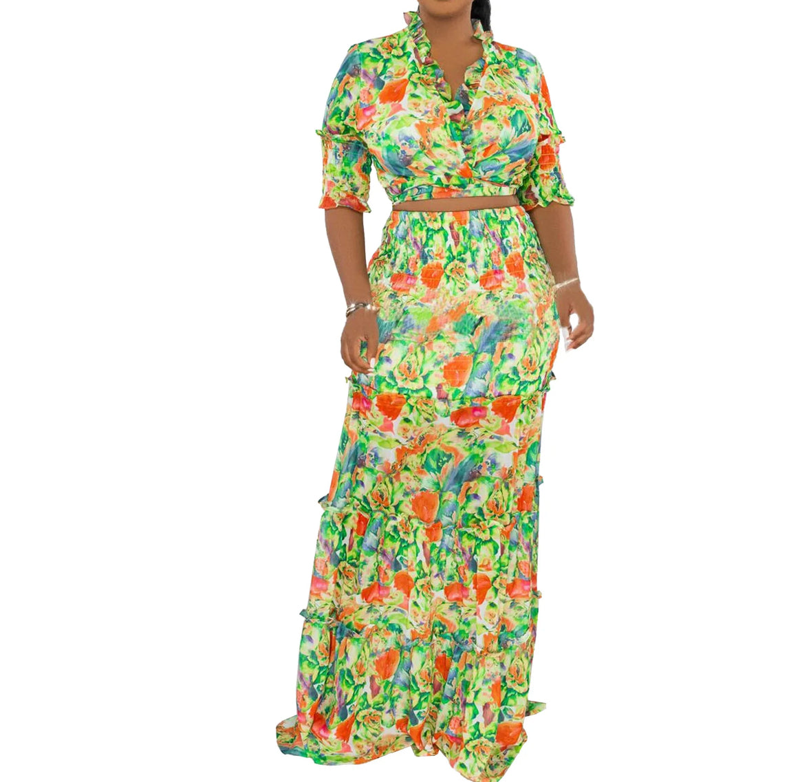 Maxi Skirt Floral Set