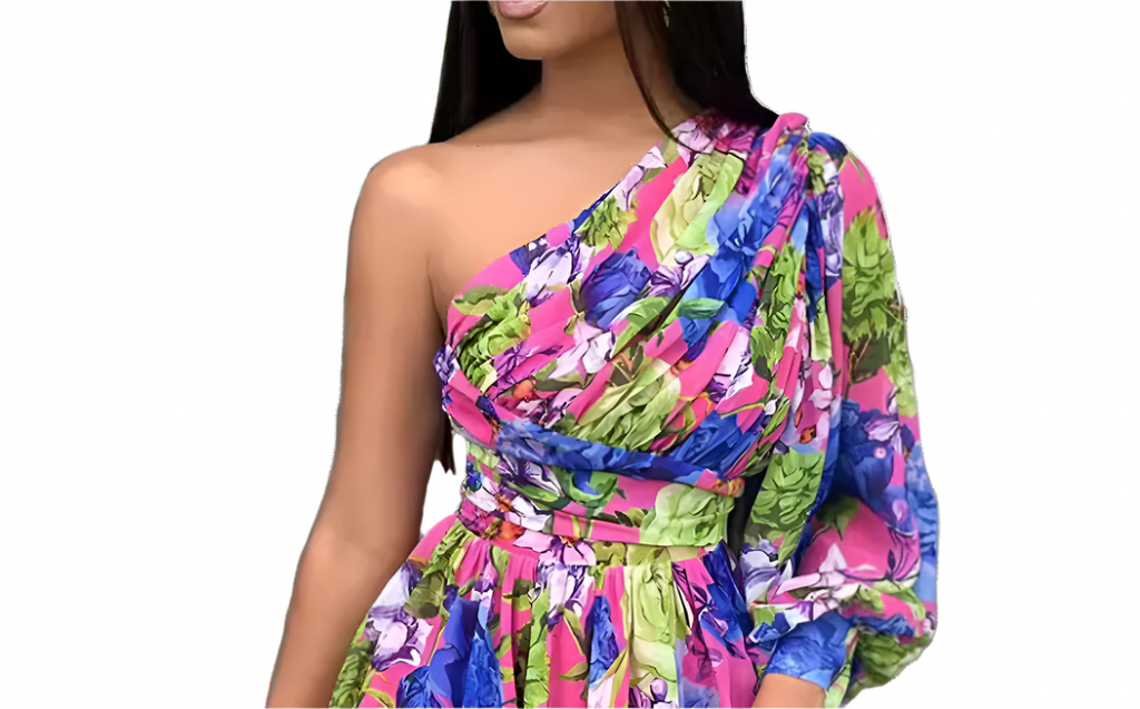 Floral Gathered Maxi Dress