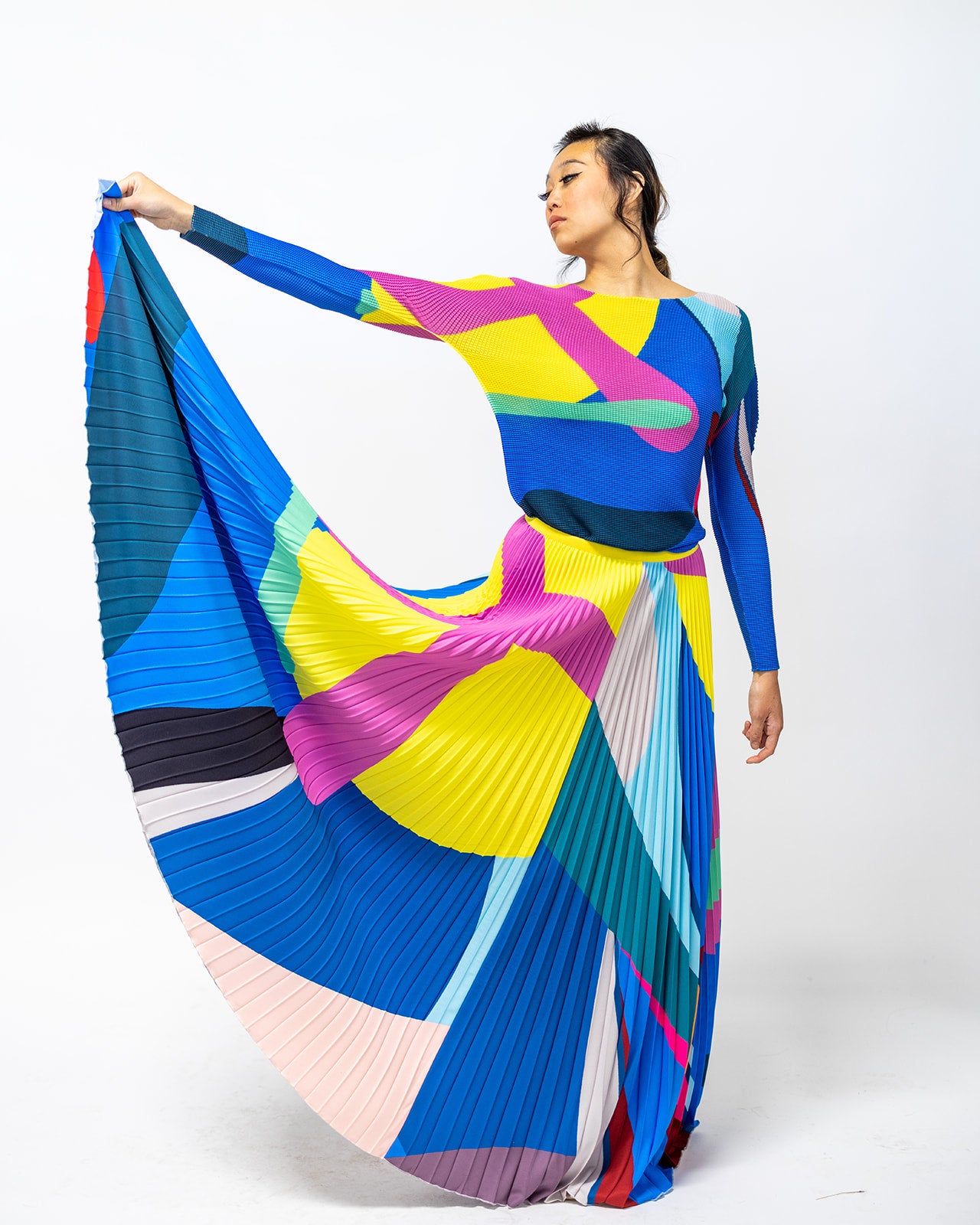 Pleated Skirt Set