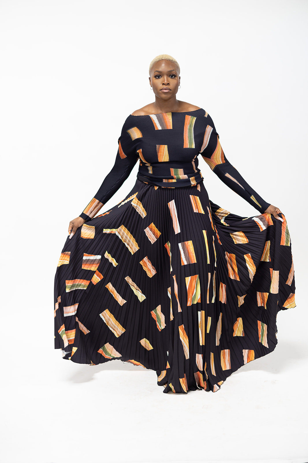 Pleated Skirt Set
