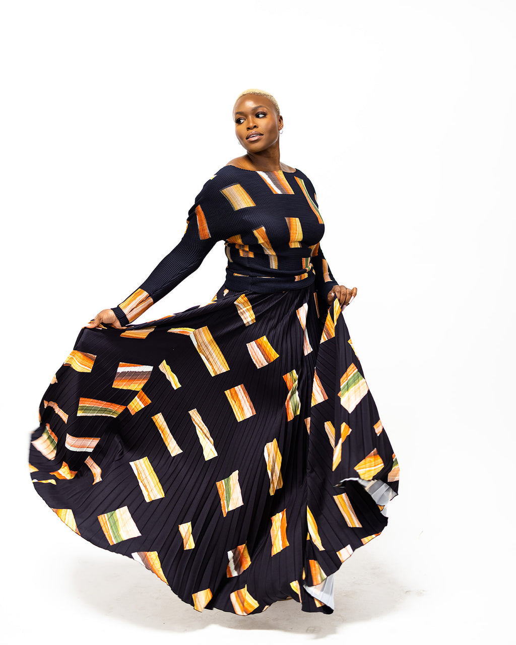 Pleated Skirt Set