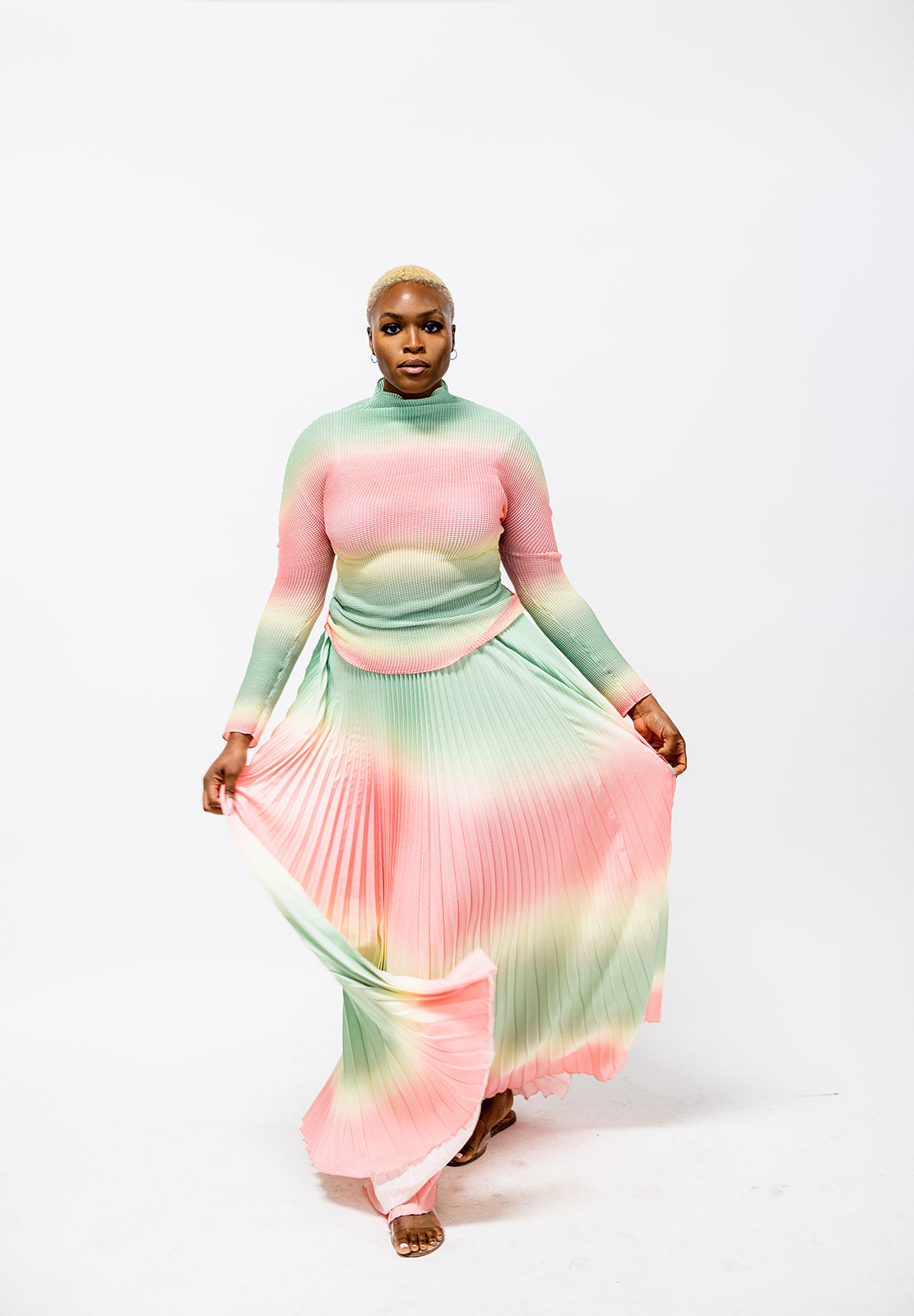 Pleated Skirt Set