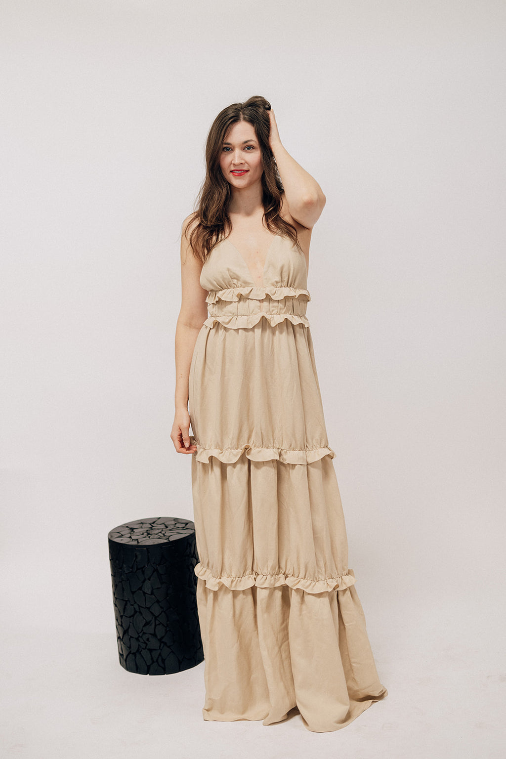 Linen Tiered  Maxi