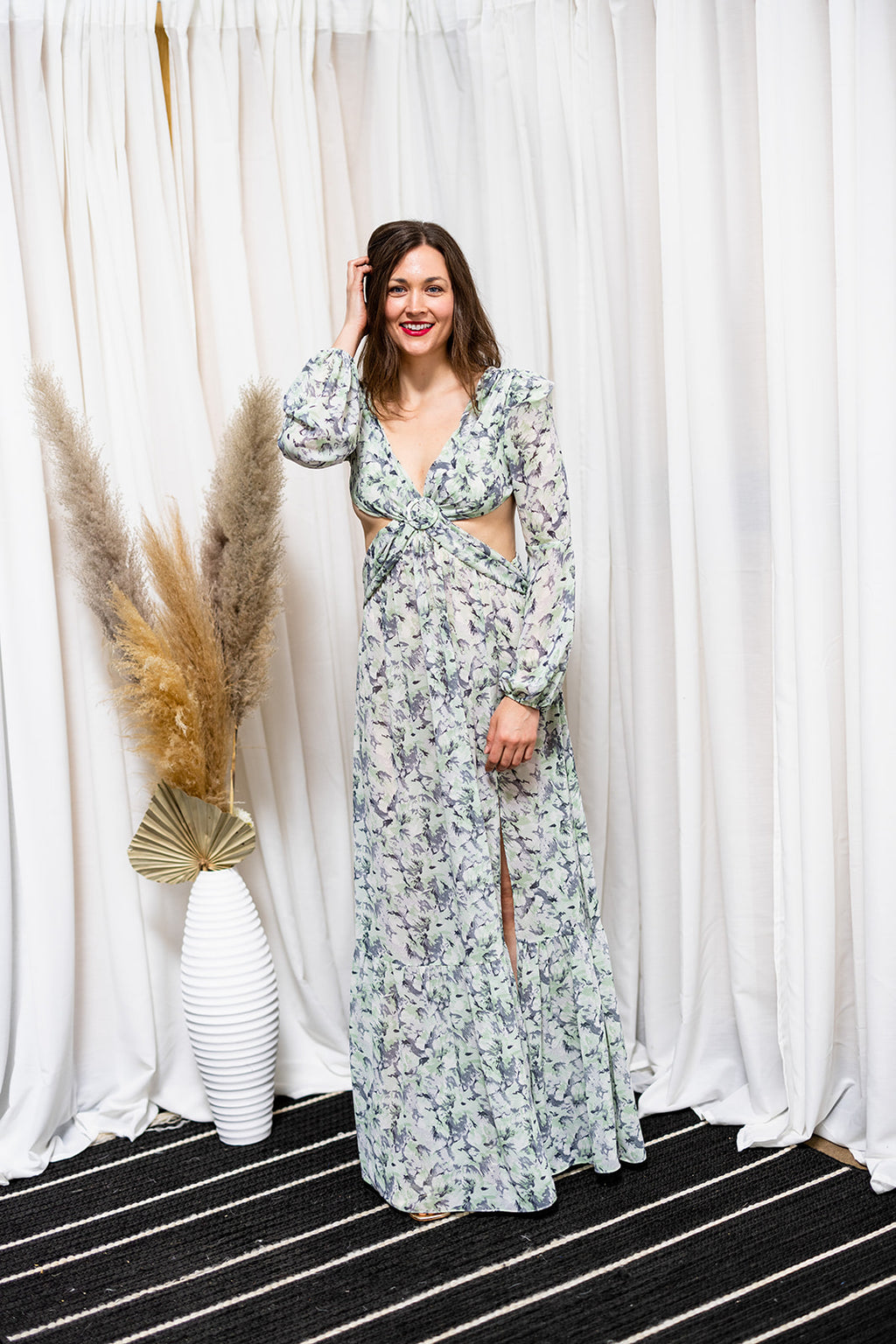 Floral Cross Front Maxi