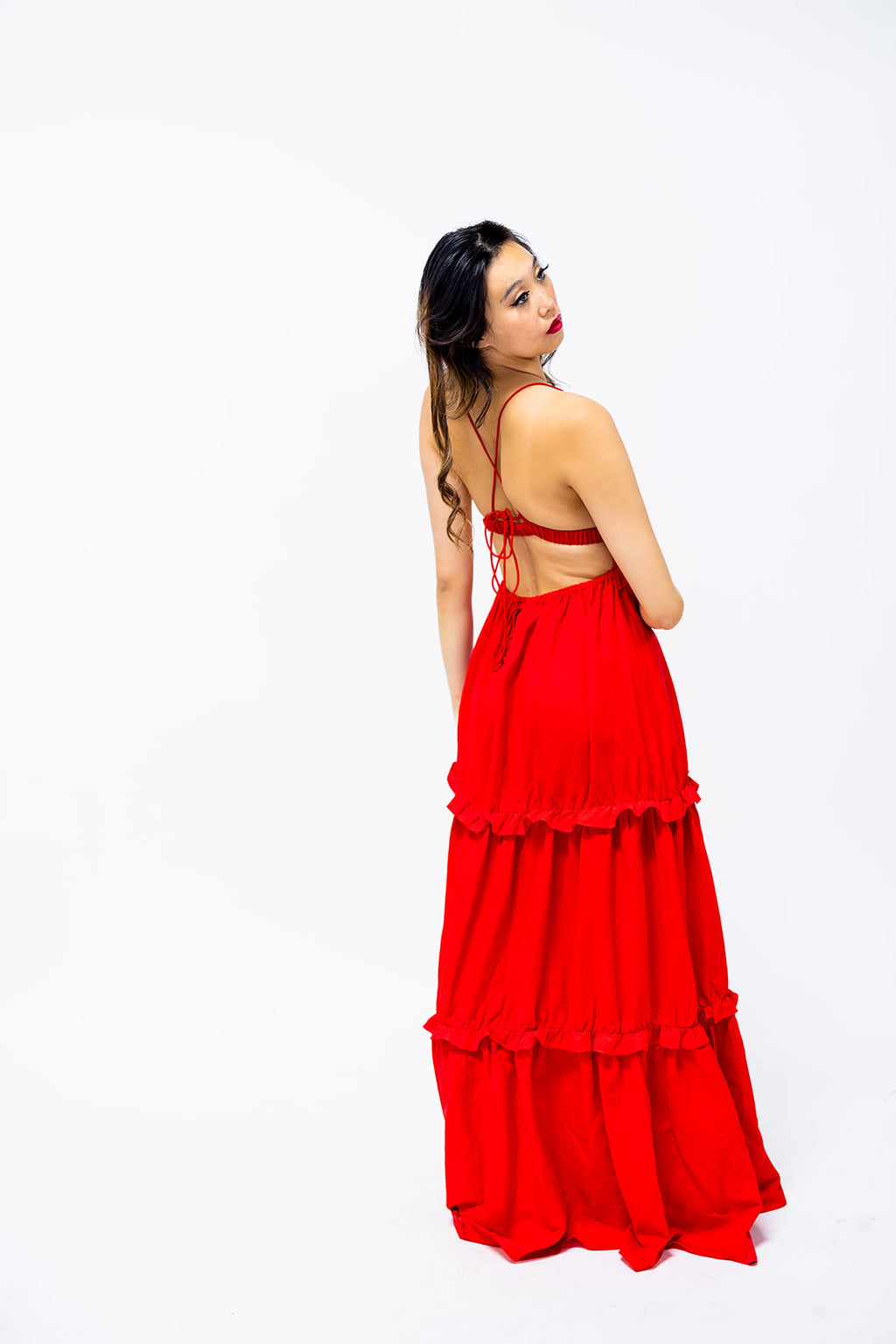 Linen Tiered  Maxi
