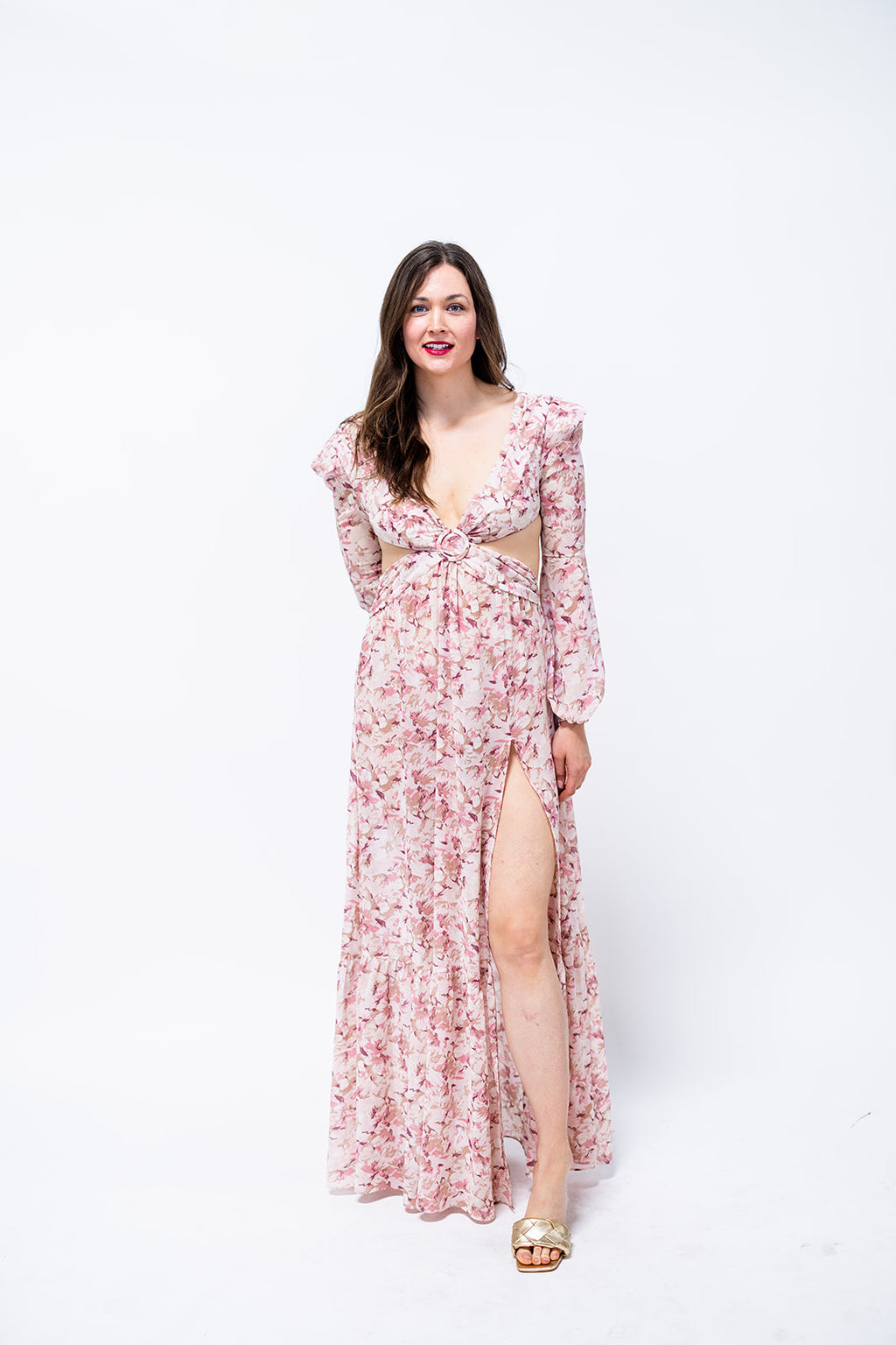 Floral Cross Front Maxi