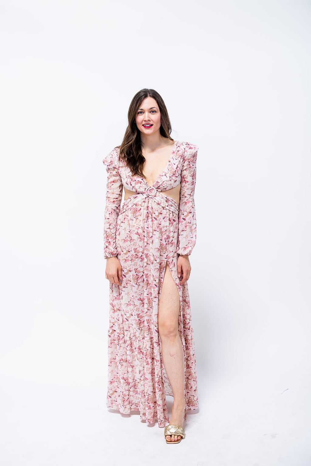 Floral Cross Front Maxi