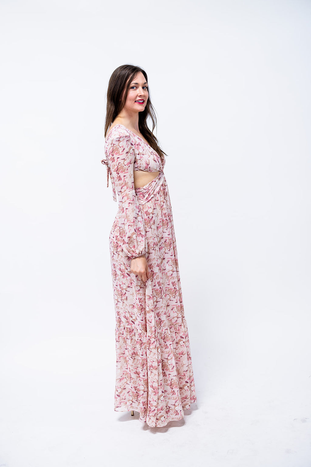 Floral Cross Front Maxi