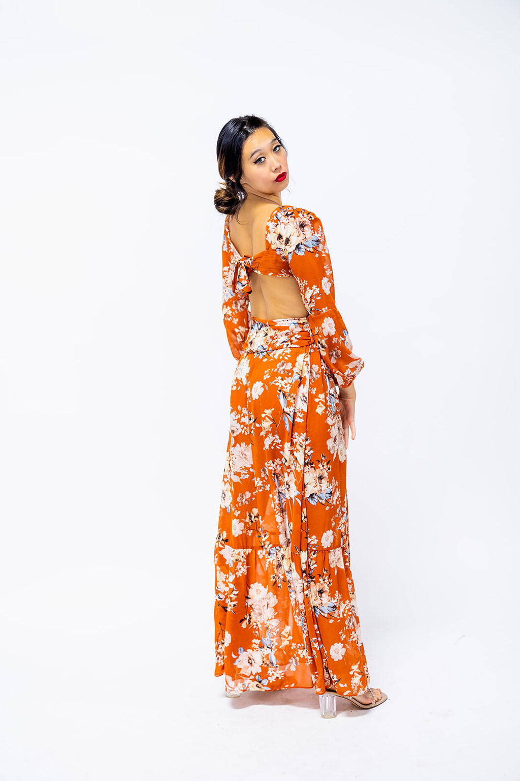 Floral Cross Front Maxi