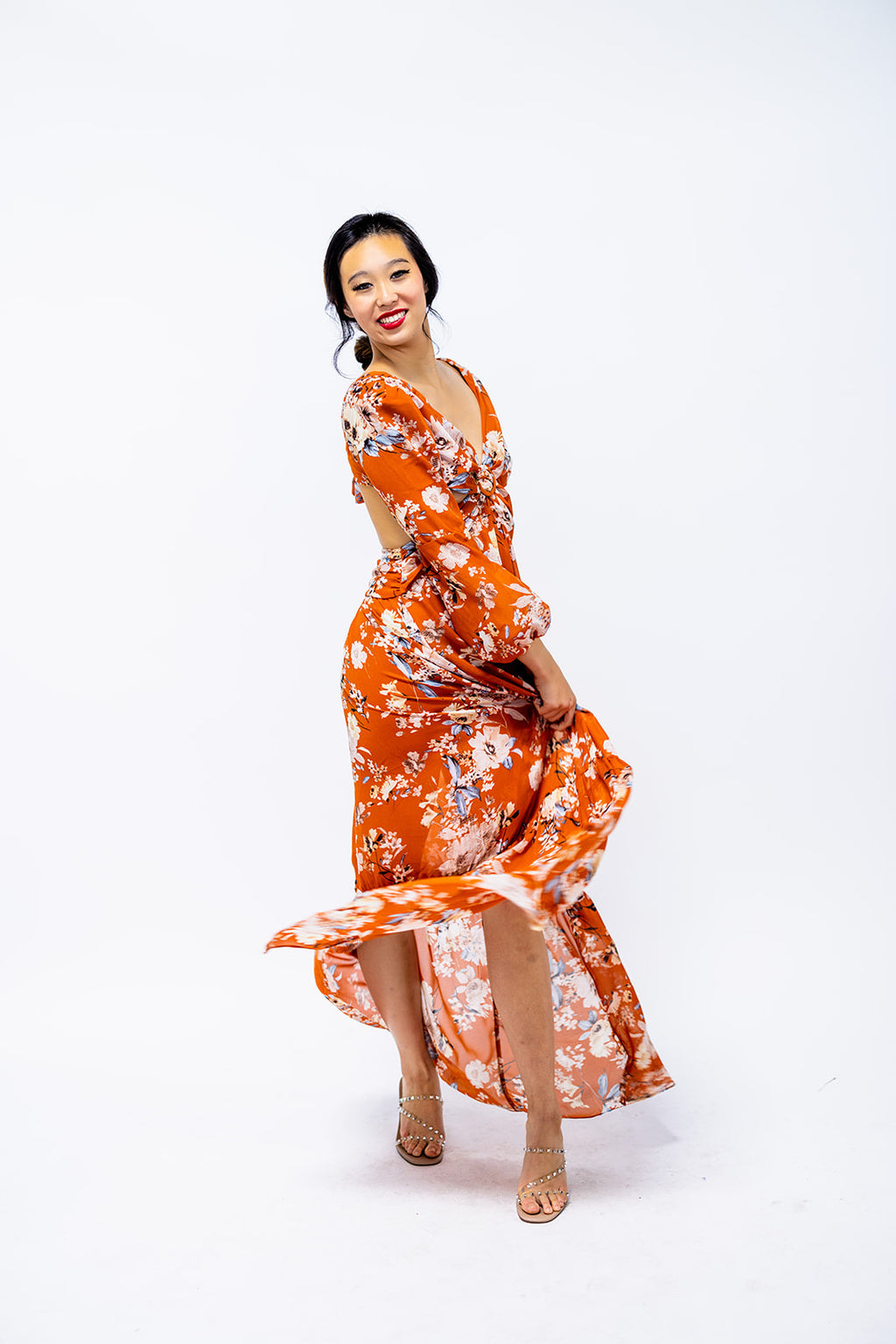 Floral Cross Front Maxi