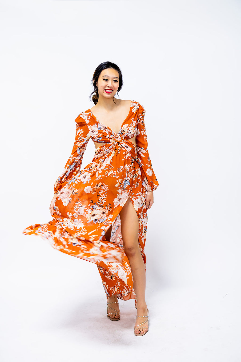 Floral Cross Front Maxi