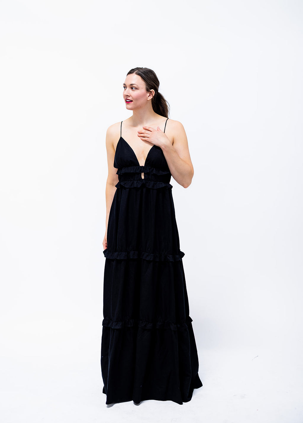 Linen Tiered  Maxi